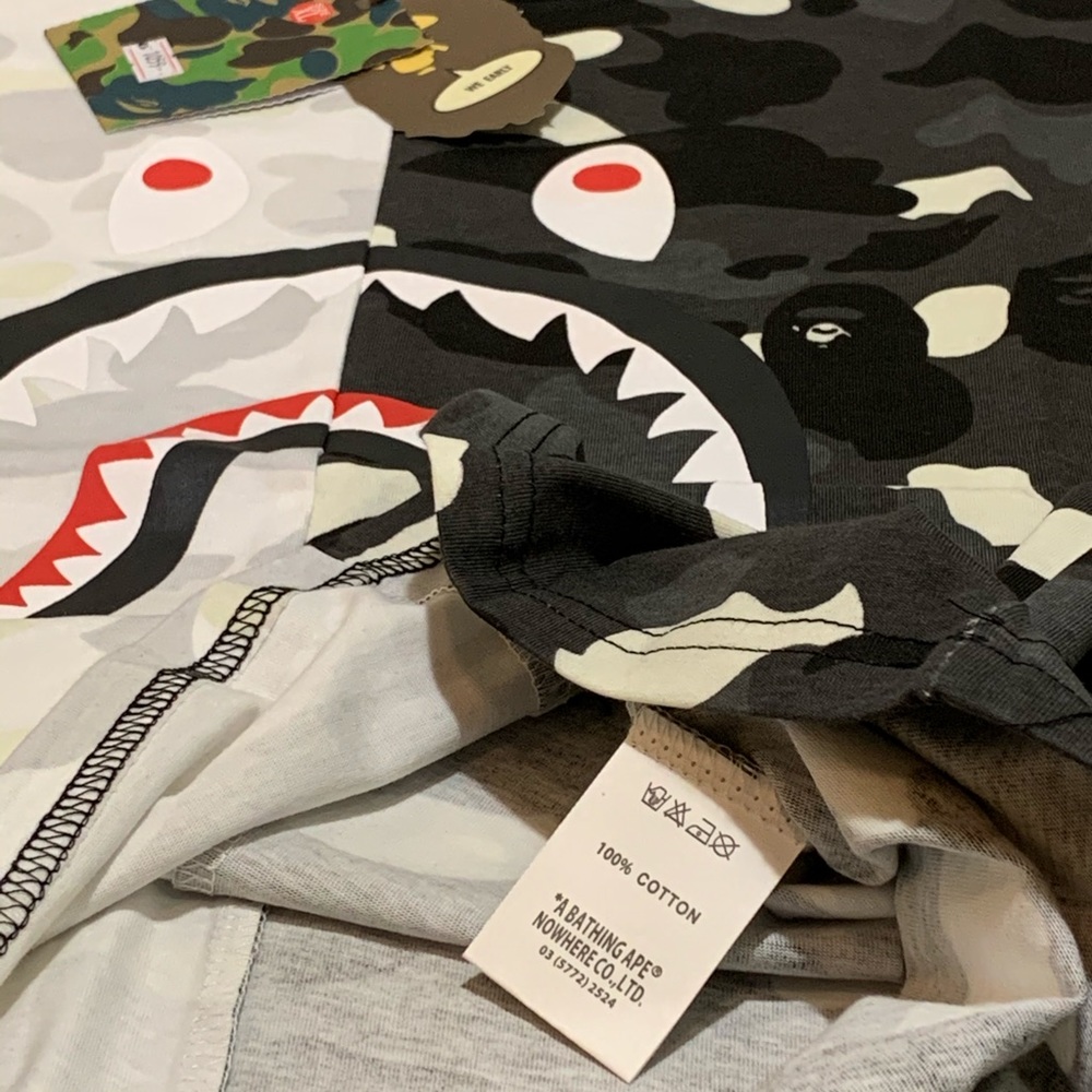 Bape Style Split-Camo T-Shirt - Picture 3 of 7
